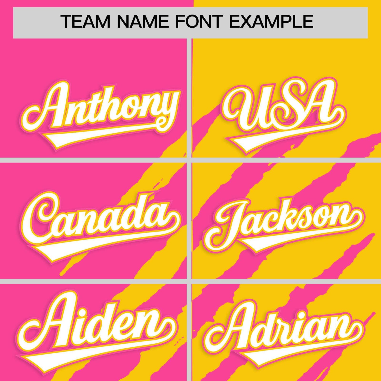 Custom Pink Gold Split Tiger Claw Scratch Pattern Baseball Jersey