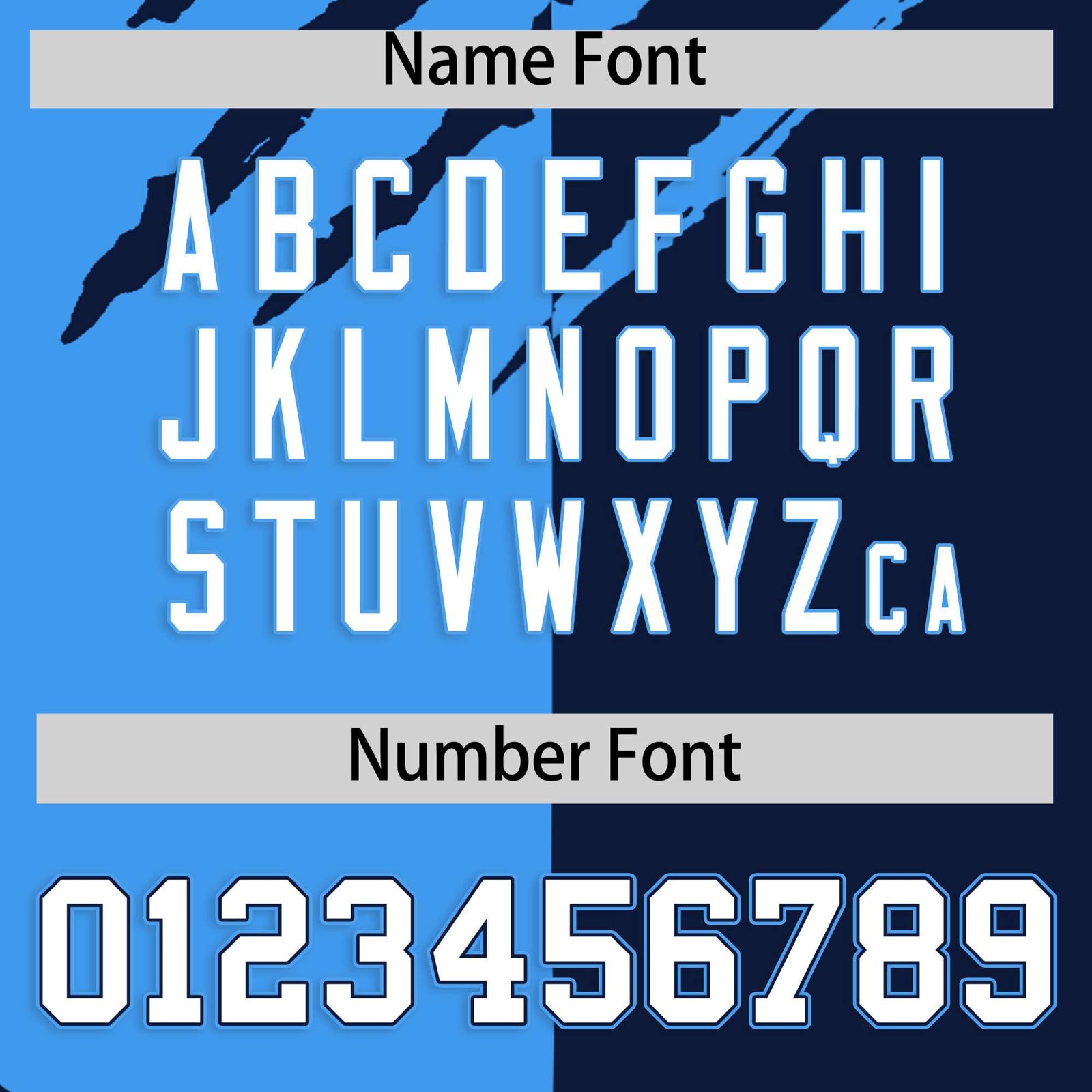 Custom Powder Blue Navy Split Tiger Claw Scratch Pattern Baseball Jersey