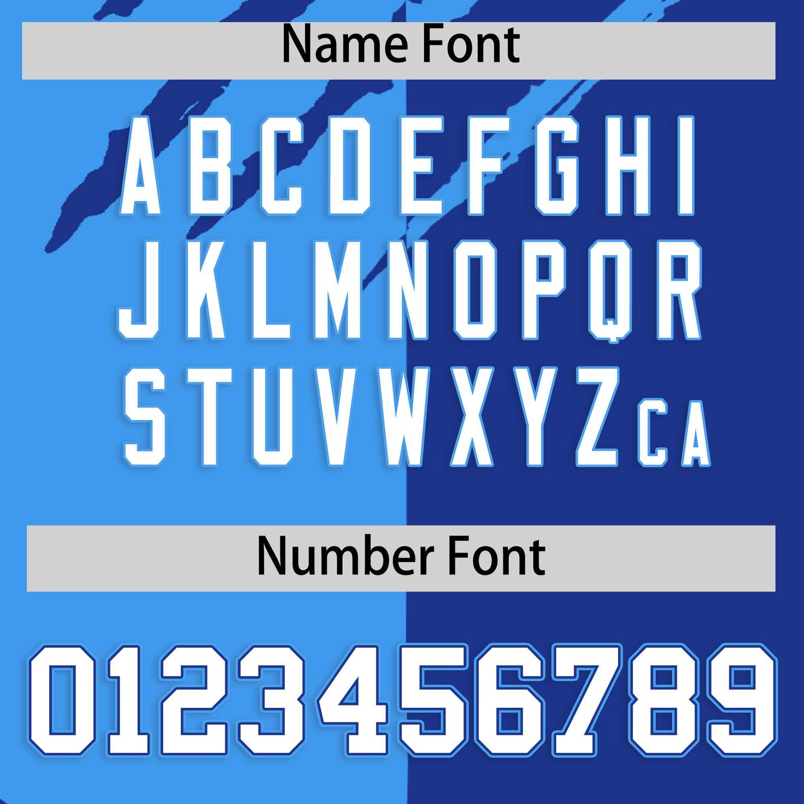 Custom Powder Blue Royal Blue Split Tiger Claw Scratch Pattern Baseball Jersey