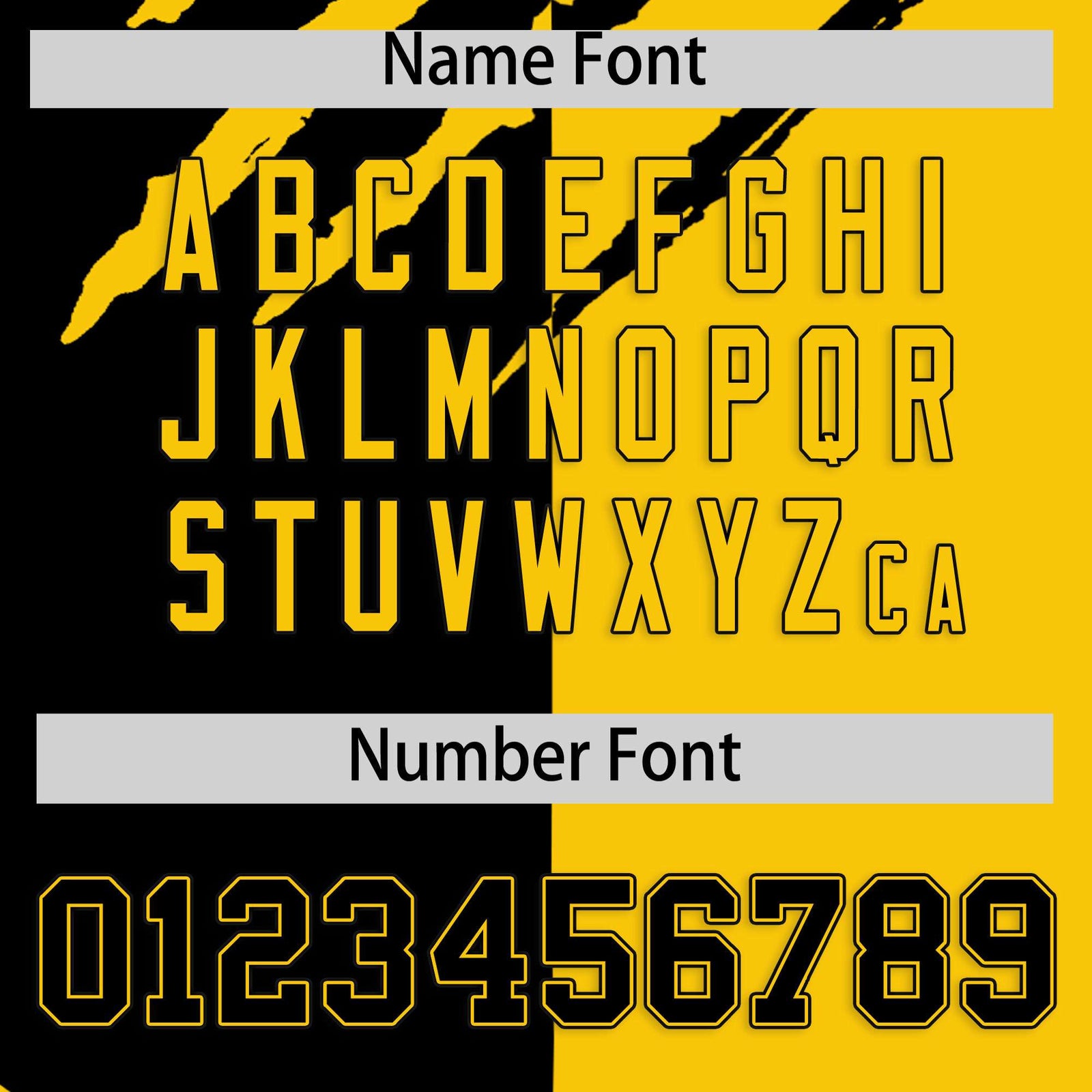 Custom Black Gold Split Tiger Claw Scratch Pattern Baseball Jersey