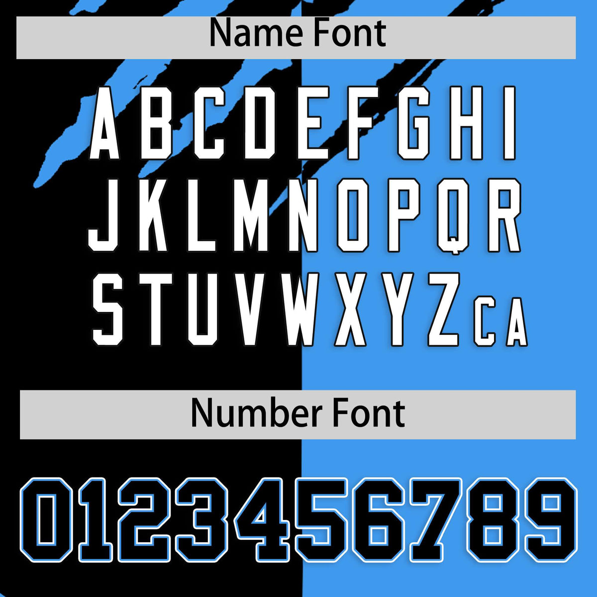 Custom Black Powder Blue Split Tiger Claw Scratch Pattern Baseball Jersey