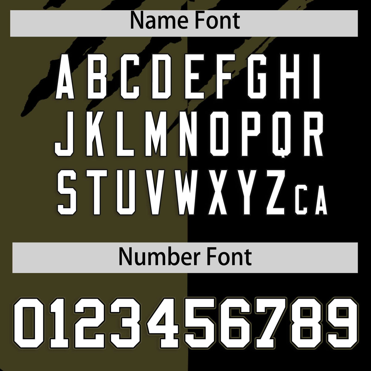 Custom Olive Black Split Tiger Claw Scratch Pattern Baseball Jersey