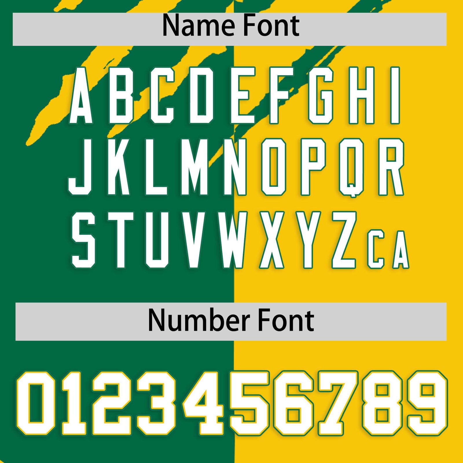 Custom Kelly Green Gold Split Tiger Claw Scratch Pattern Baseball Jersey