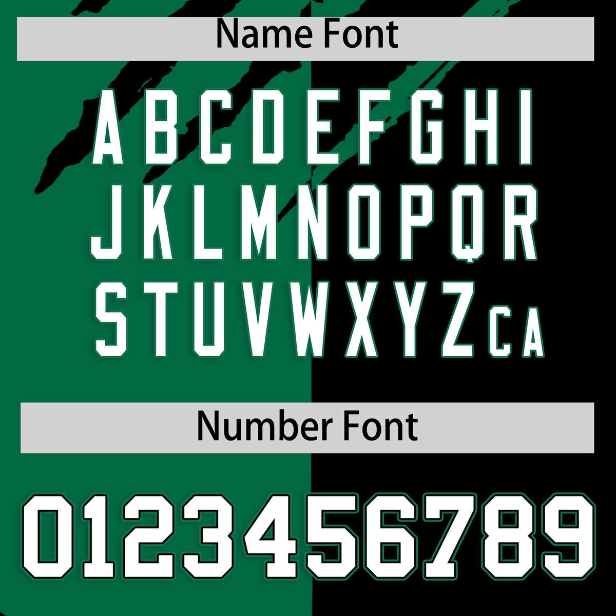 Custom Kelly Green Black Split Tiger Claw Scratch Pattern Baseball Jersey