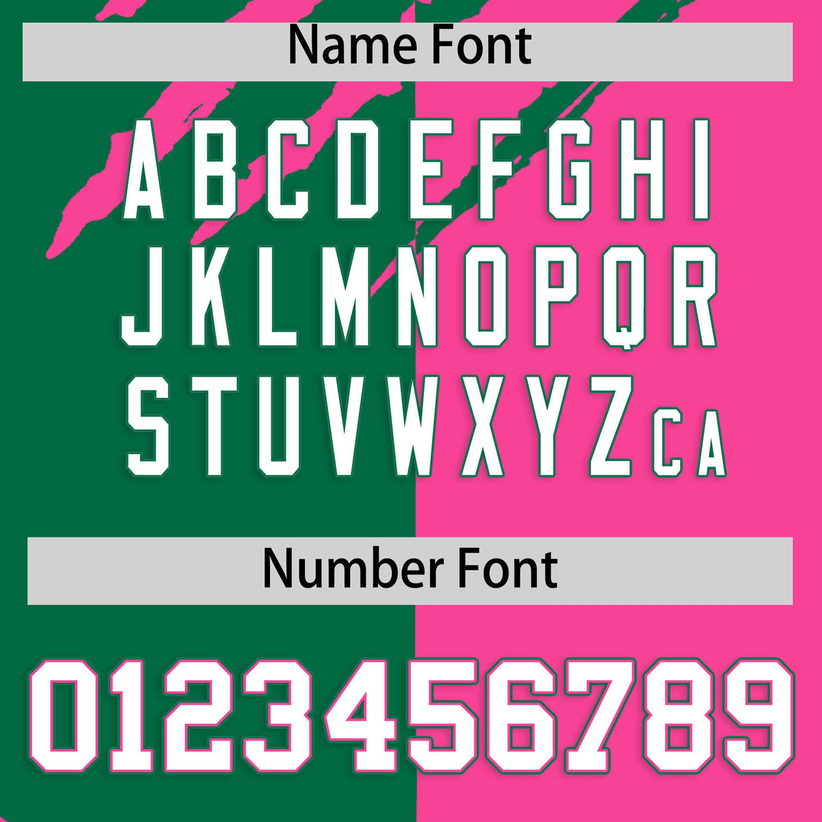 Custom Kelly Green Pink Split Tiger Claw Scratch Pattern Baseball Jersey