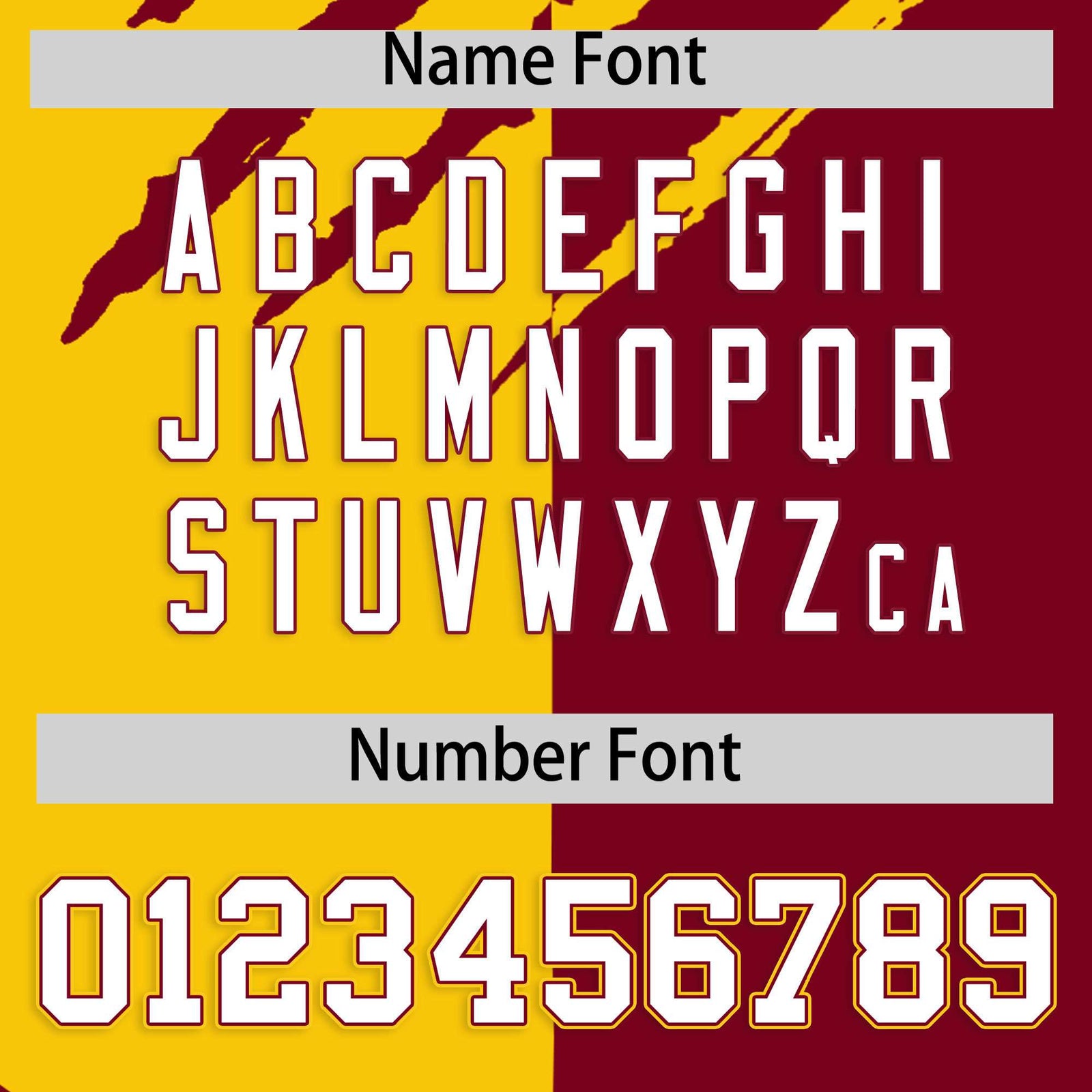 Custom Gold Crimson Split Tiger Claw Scratch Pattern Baseball Jersey