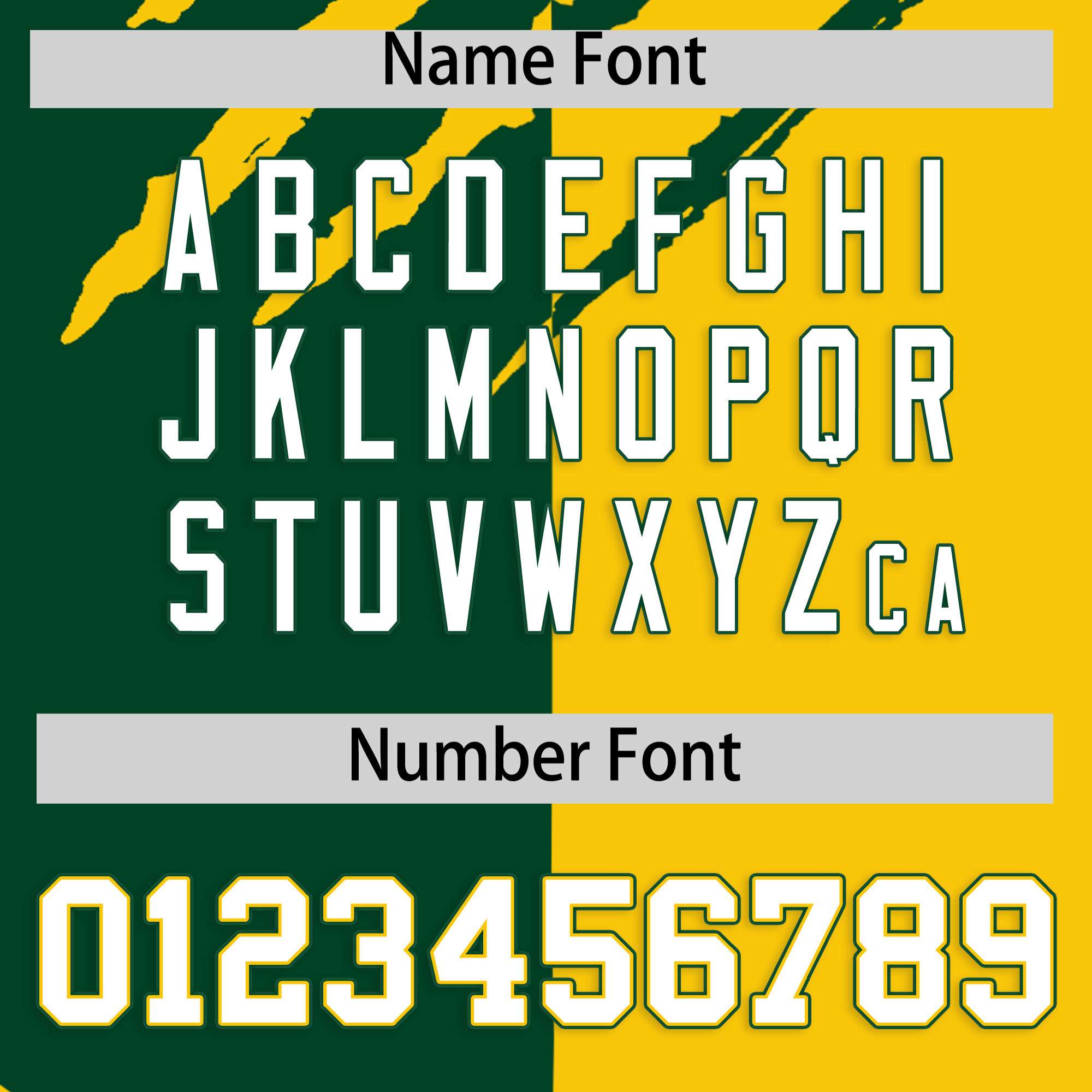 Custom Green Gold Split Tiger Claw Scratch Pattern Baseball Jersey