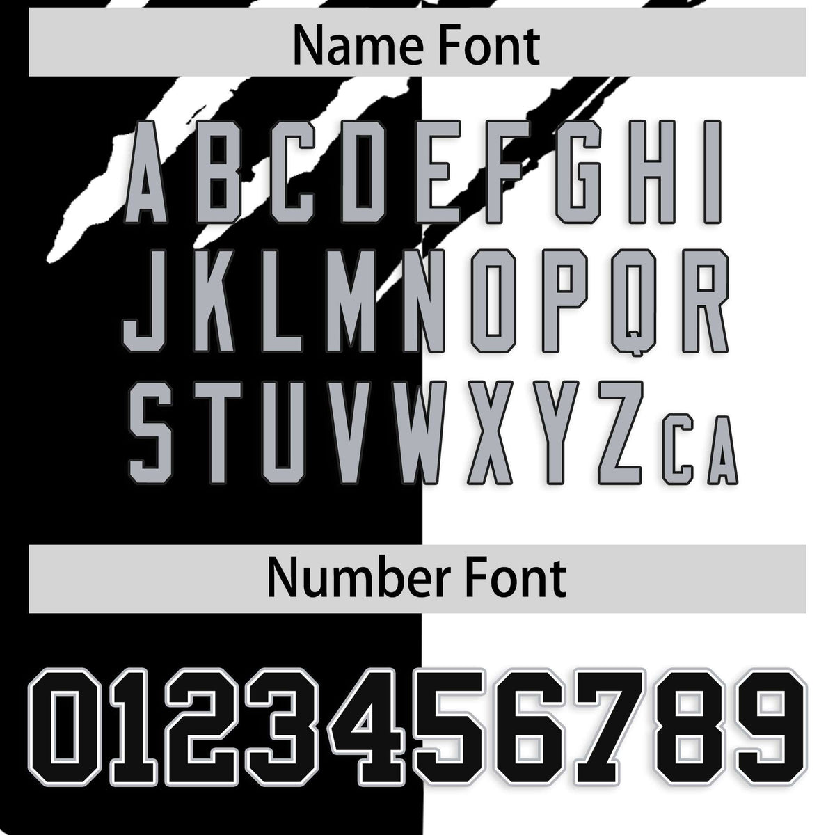 Custom Black White Split Tiger Claw Scratch Pattern Baseball Jersey