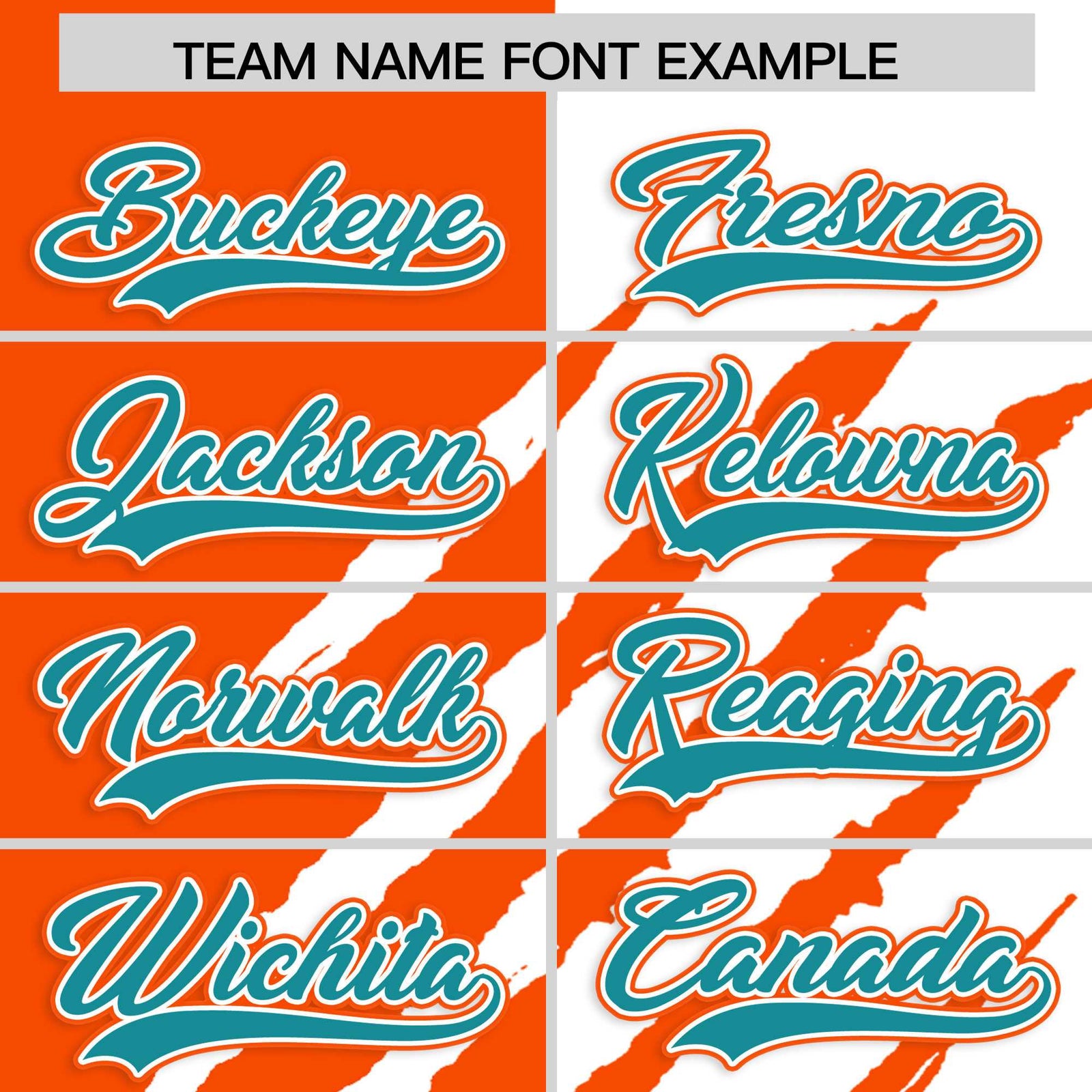 Custom Orange White Split Tiger Claw Scratch Pattern Baseball Jersey