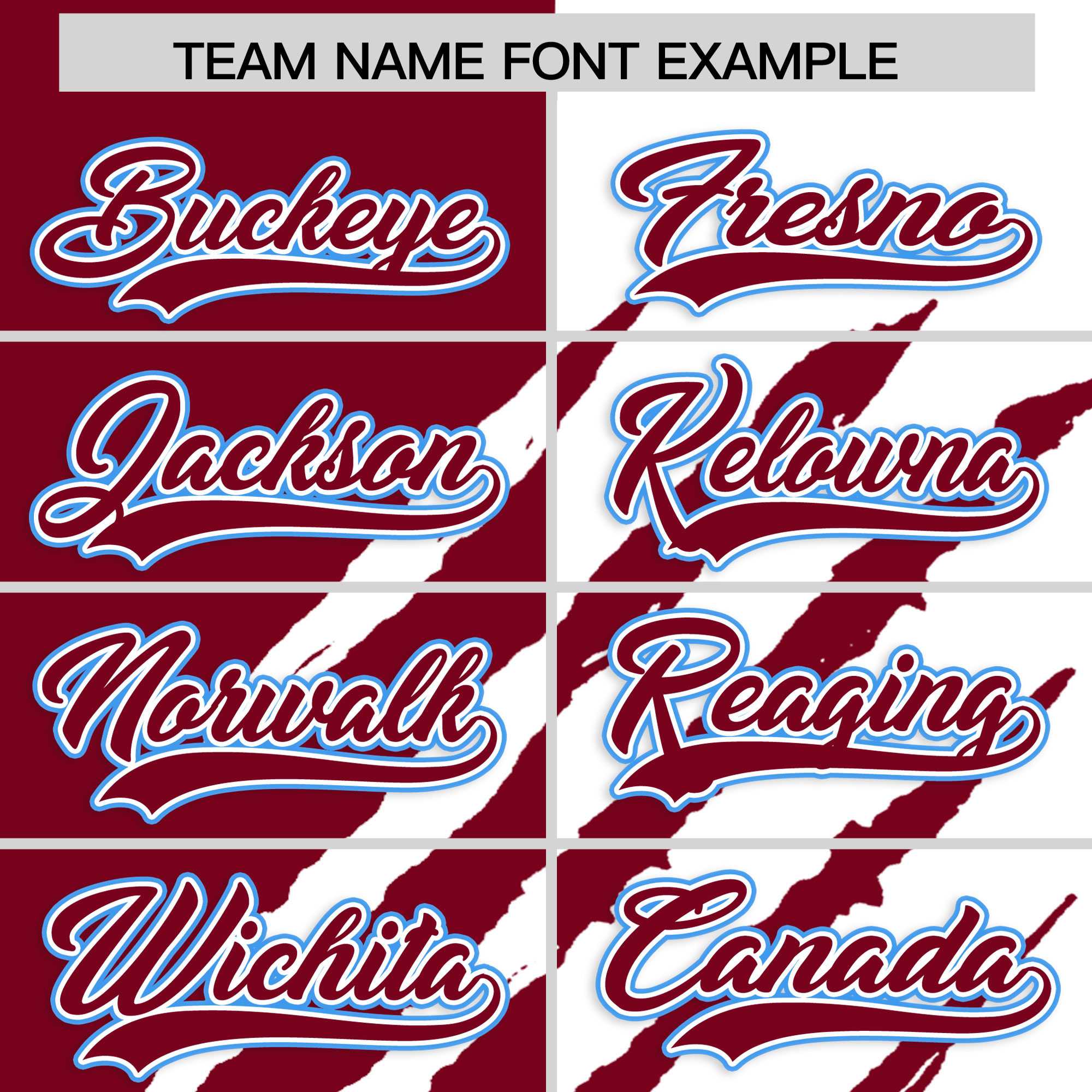 Custom Crimson White Split Tiger Claw Scratch Pattern Baseball Jersey