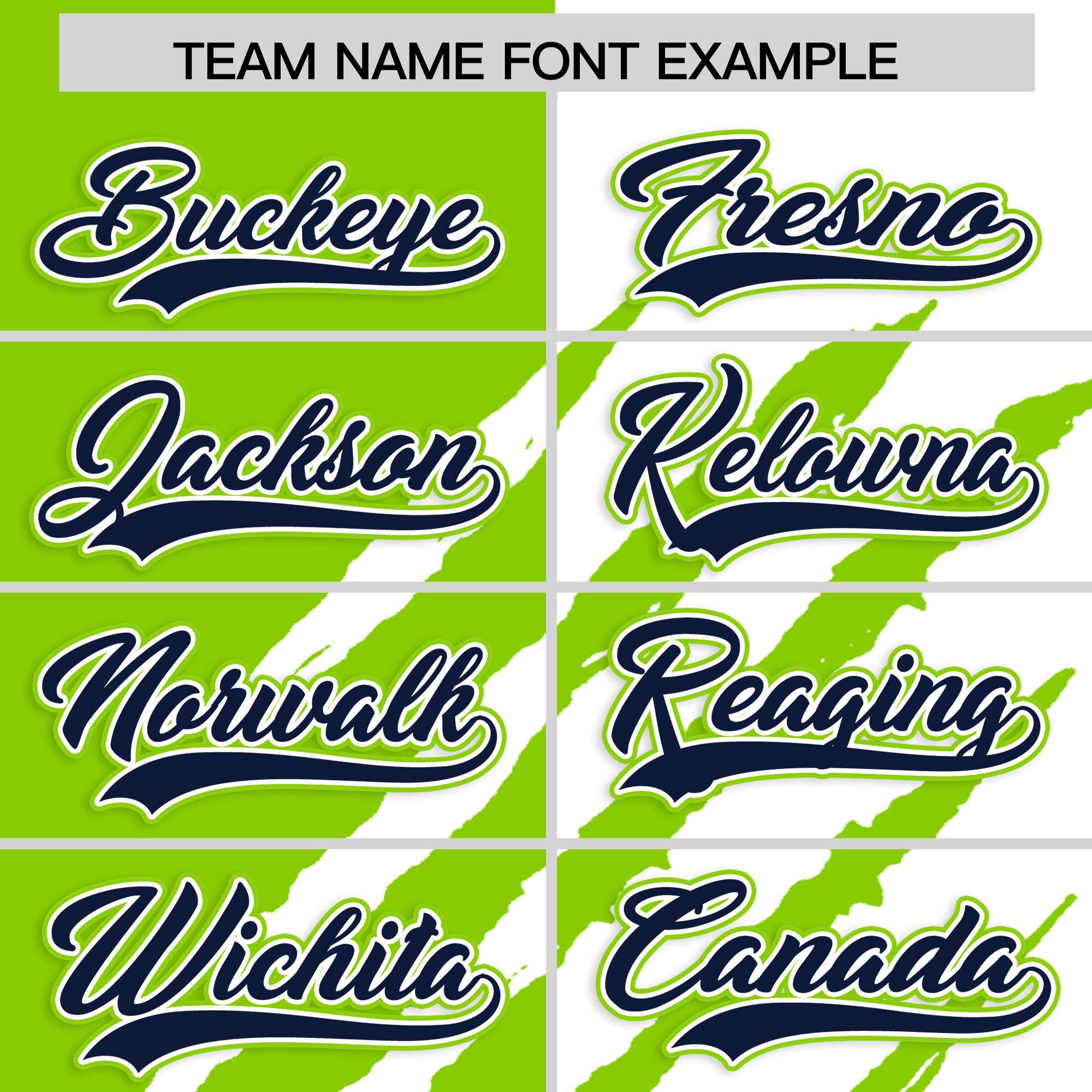 Custom Neon Green White Split Tiger Claw Scratch Pattern Baseball Jersey