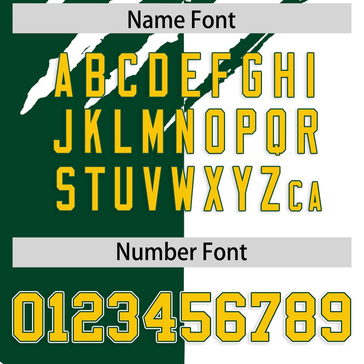 Custom Green White Split Tiger Claw Scratch Pattern Baseball Jersey