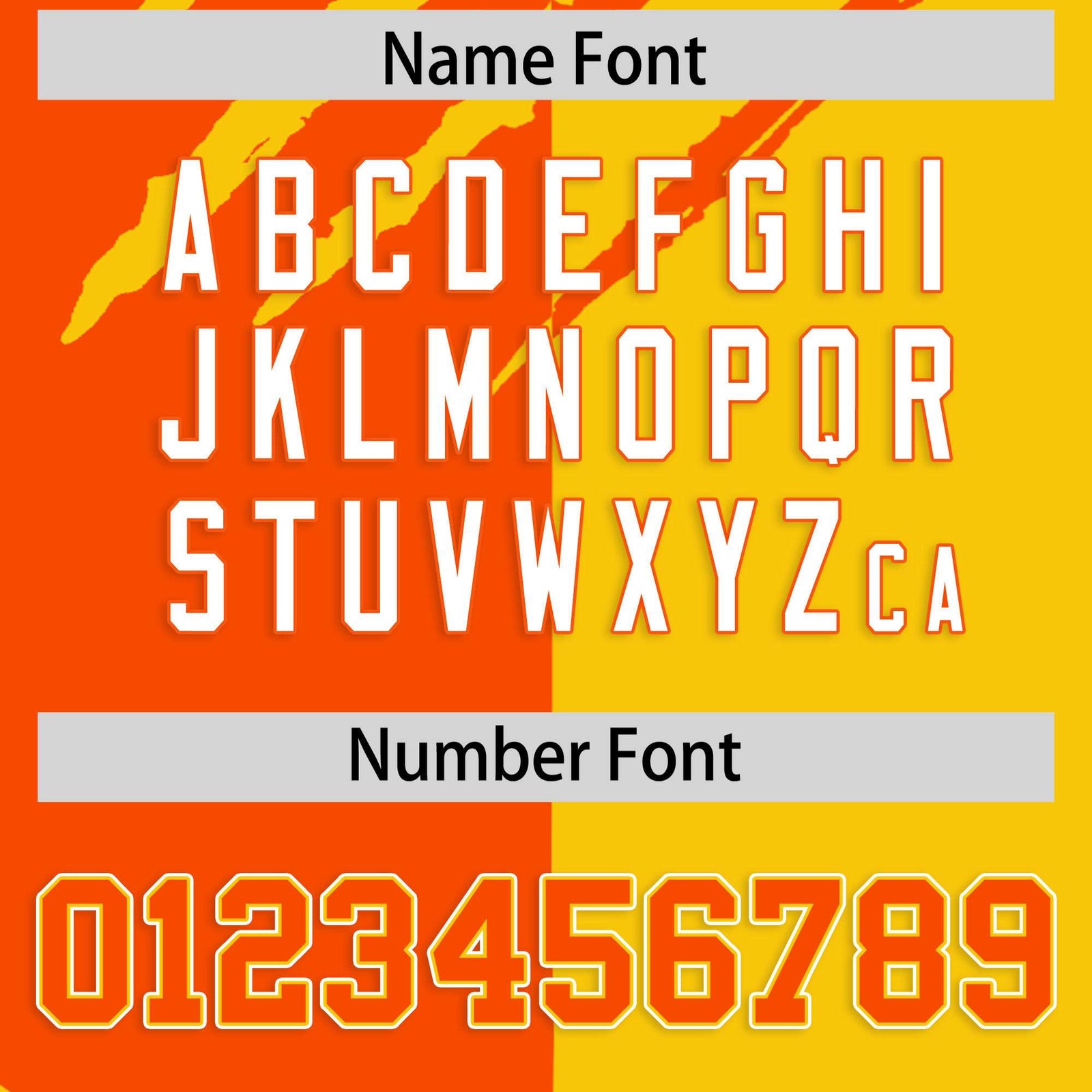 Custom Orange Gold Split Tiger Claw Scratch Pattern Baseball Jersey