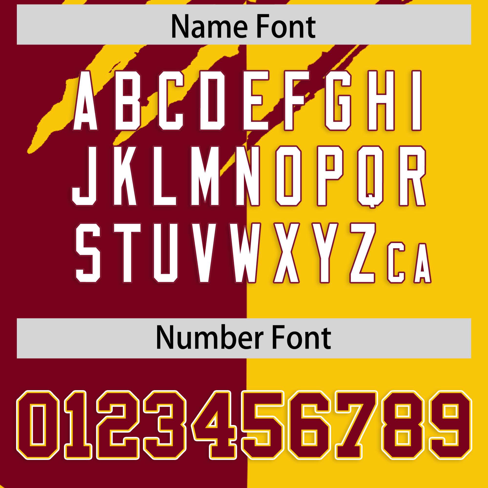 Custom Crimson Gold Split Tiger Claw Scratch Pattern Baseball Jersey