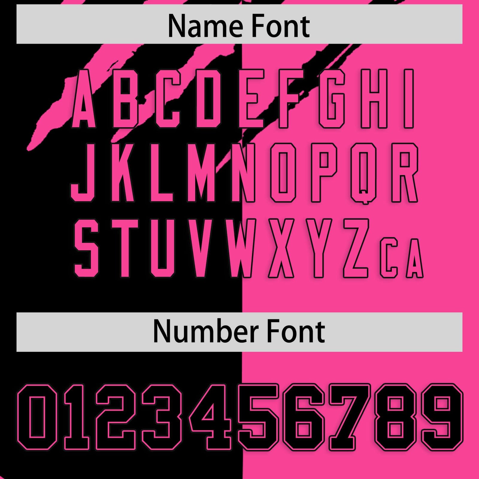 Custom Black Pink Split Tiger Claw Scratch Pattern Baseball Jersey