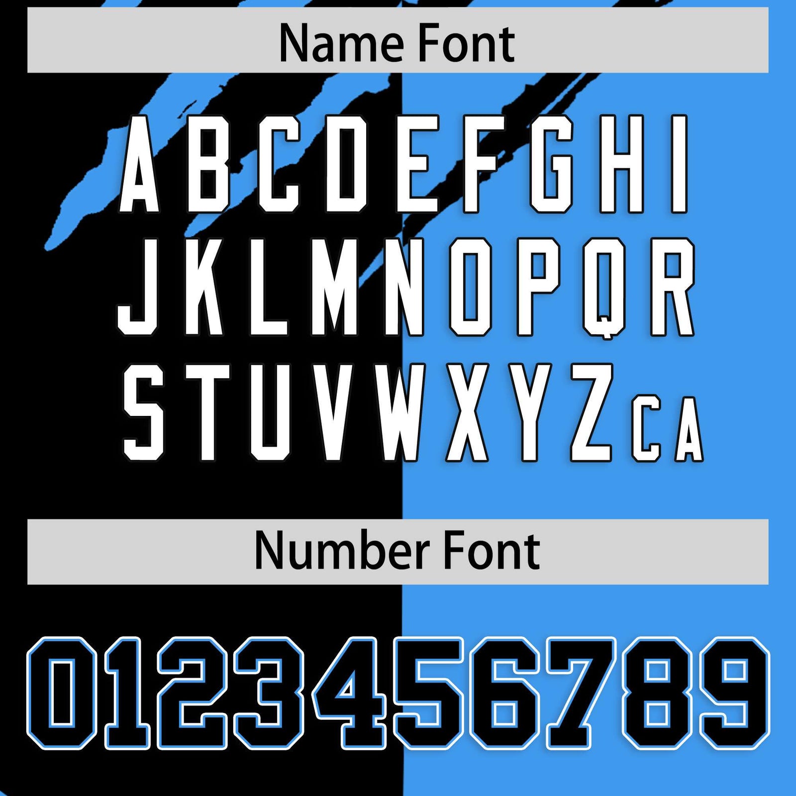 Custom Black Powder Blue Split Tiger Claw Scratch Pattern Baseball Jersey