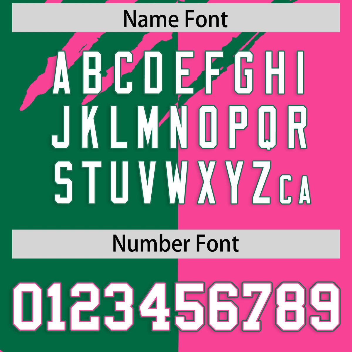 Custom Kelly Green Pink Split Tiger Claw Scratch Pattern Baseball Jersey