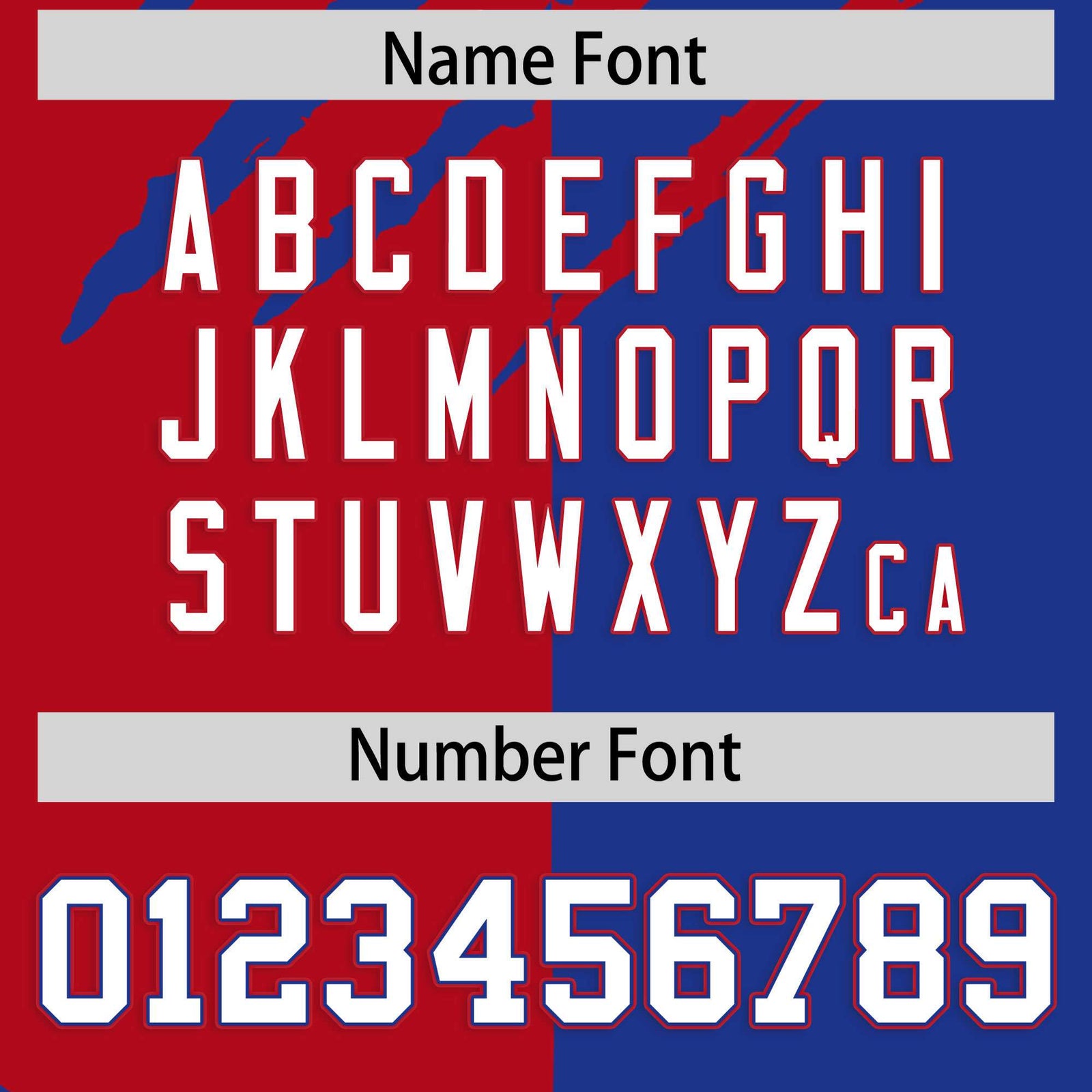 Custom Red Royal Blue Split Tiger Claw Scratch Pattern Baseball Jersey