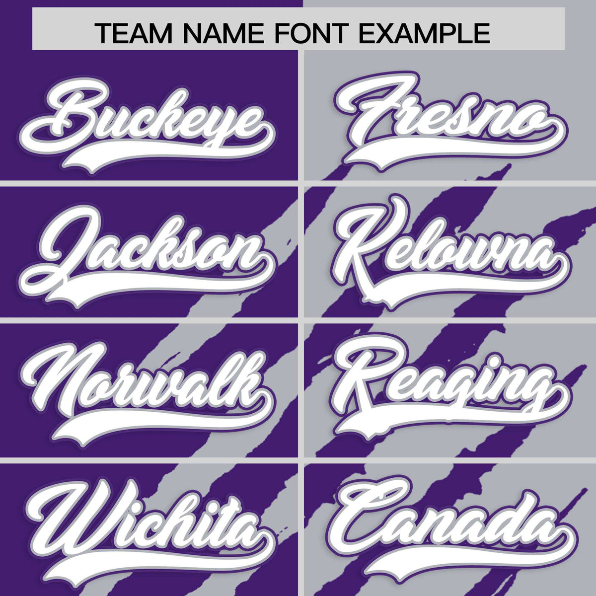 Custom Purple Gray Split Tiger Claw Scratch Pattern Baseball Jersey