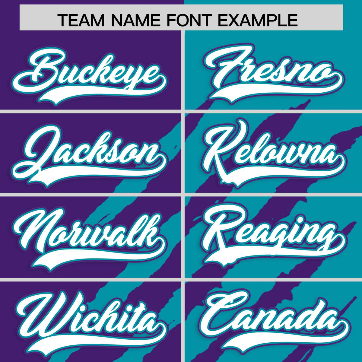 Custom Purple Teal Split Tiger Claw Scratch Pattern Baseball Jersey