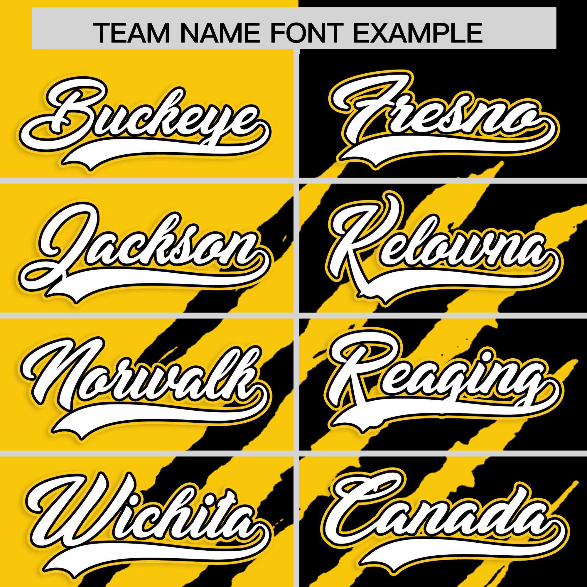 Custom Gold Black Split Tiger Claw Scratch Pattern Baseball Jersey