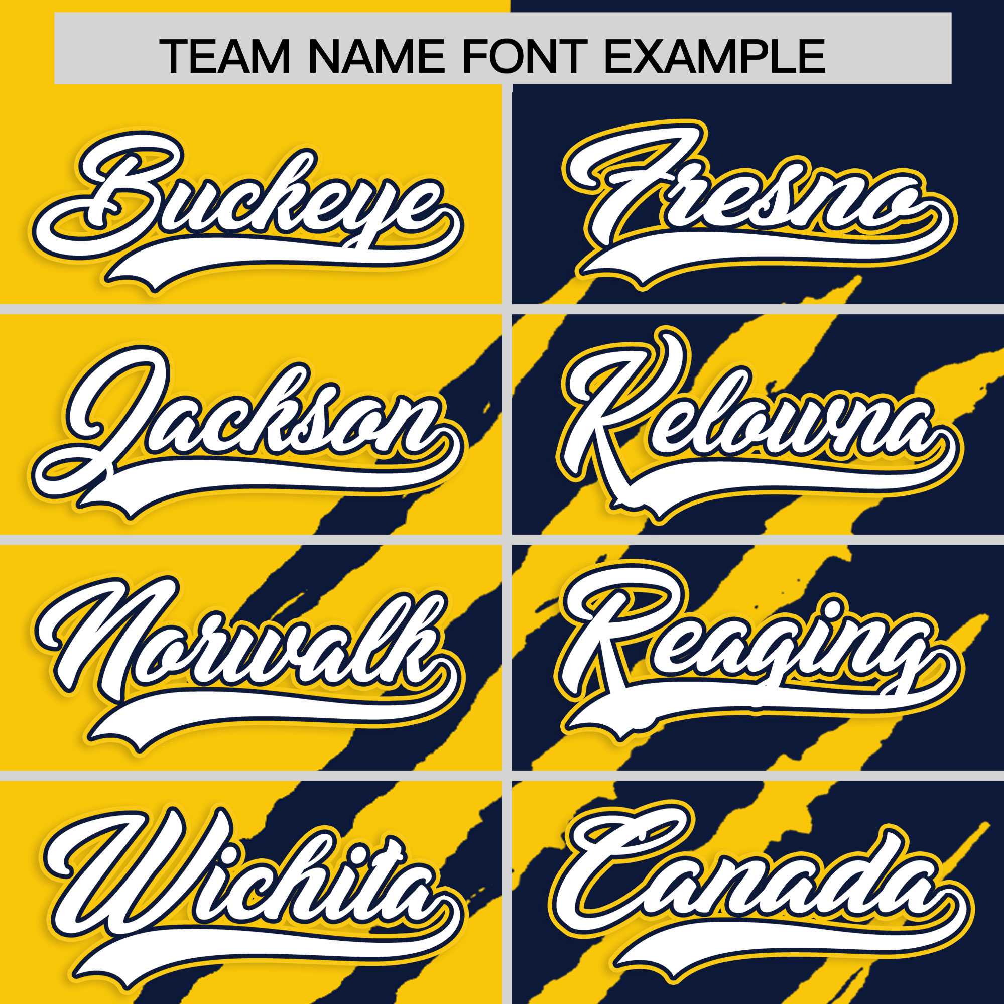 Custom Gold Navy Split Tiger Claw Scratch Pattern Baseball Jersey