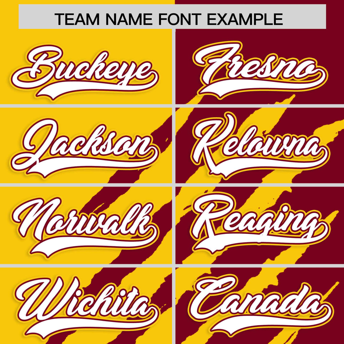 Custom Gold Crimson Split Tiger Claw Scratch Pattern Baseball Jersey