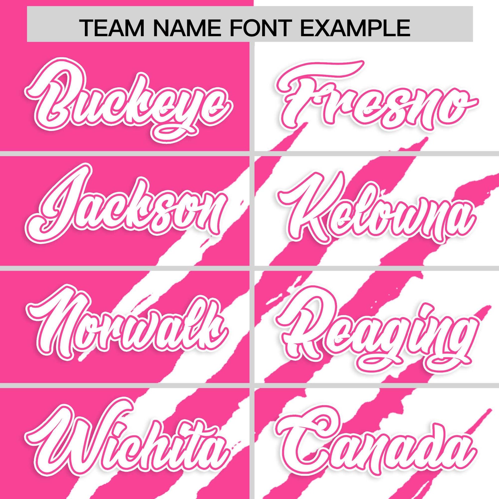 Custom Pink White Split Tiger Claw Scratch Pattern Baseball Jersey