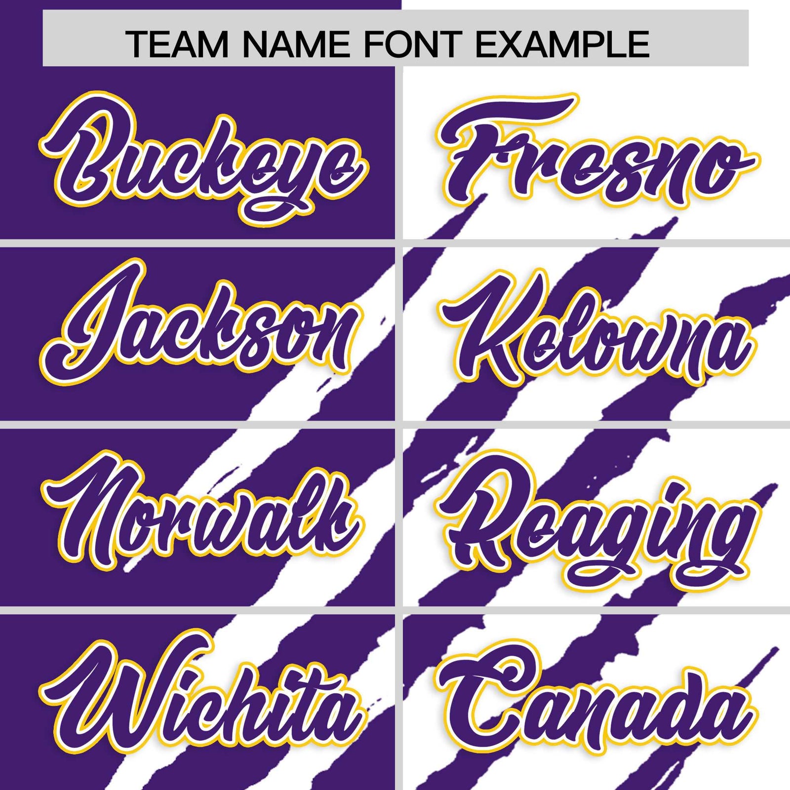 Custom Purple White Split Tiger Claw Scratch Pattern Baseball Jersey