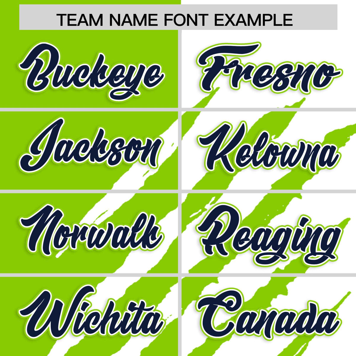 Custom Neon Green White Split Tiger Claw Scratch Pattern Baseball Jersey