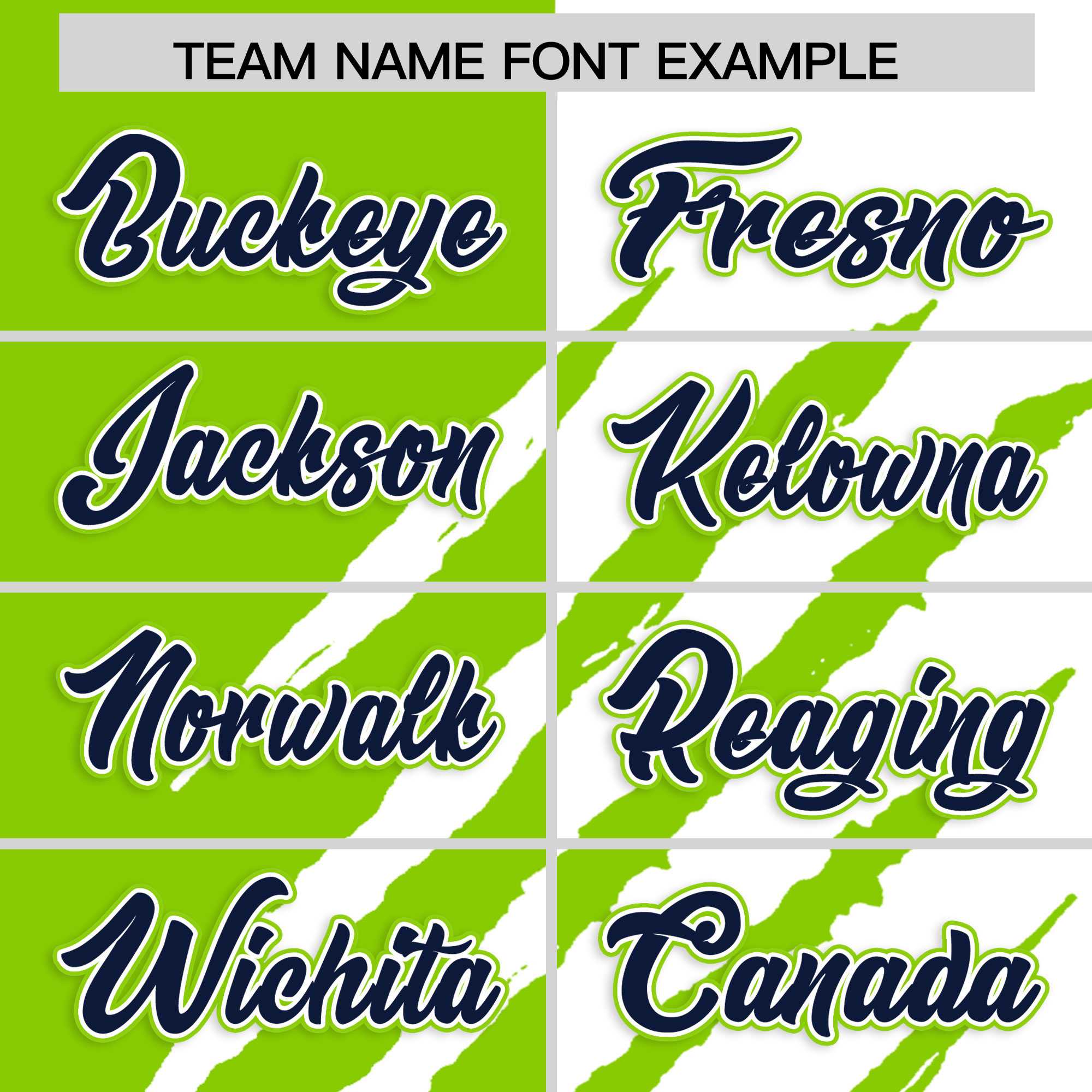 Custom Neon Green White Split Tiger Claw Scratch Pattern Baseball Jersey