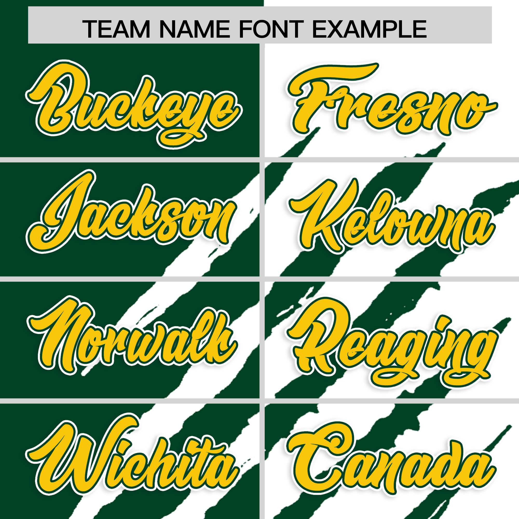 Custom Green White Split Tiger Claw Scratch Pattern Baseball Jersey