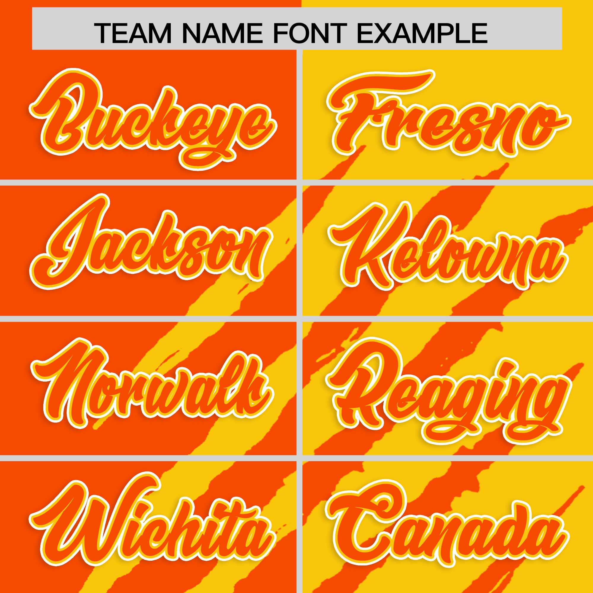 Custom Orange Gold Split Tiger Claw Scratch Pattern Baseball Jersey