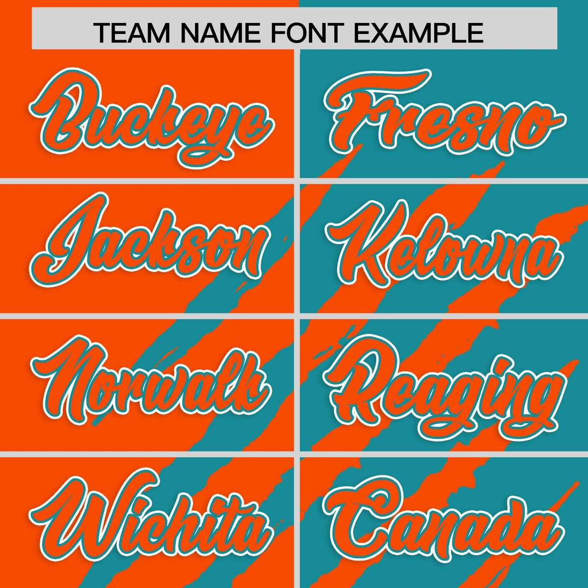 Custom Orange Aqua Split Tiger Claw Scratch Pattern Baseball Jersey