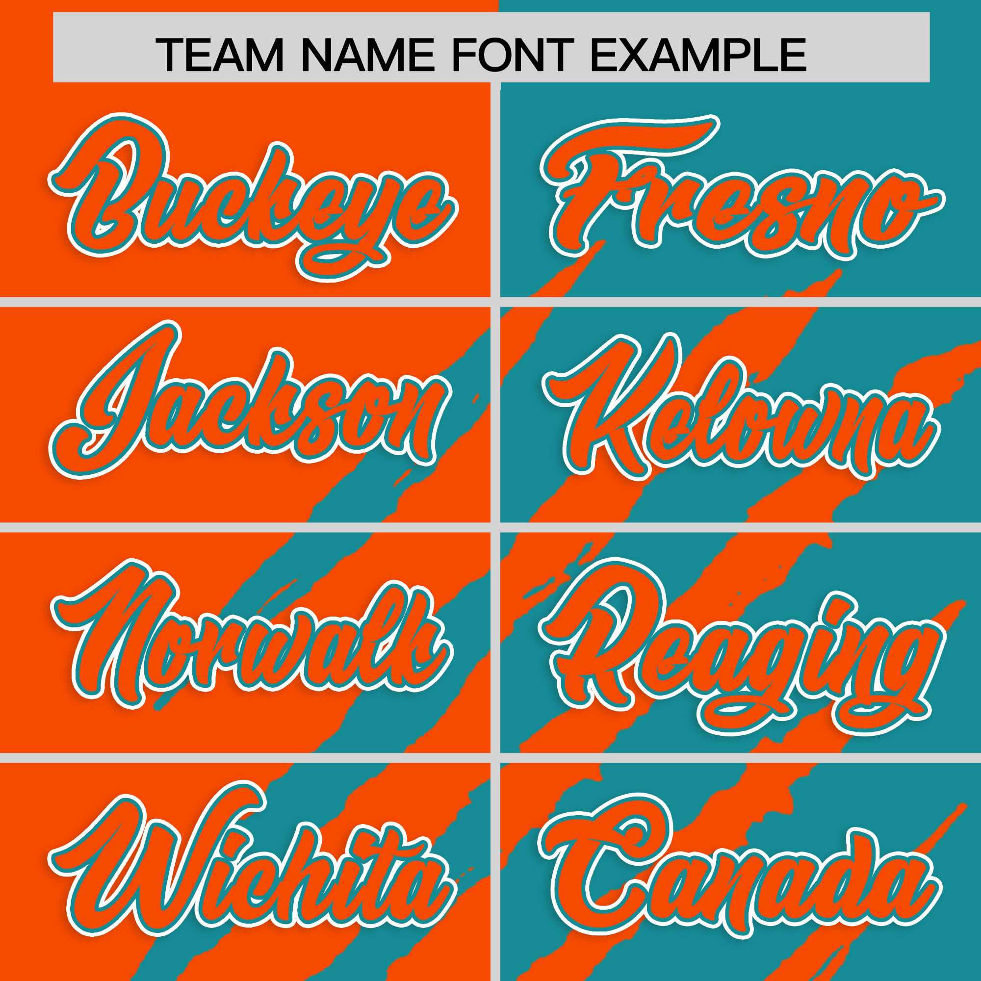 Custom Orange Aqua Split Tiger Claw Scratch Pattern Baseball Jersey