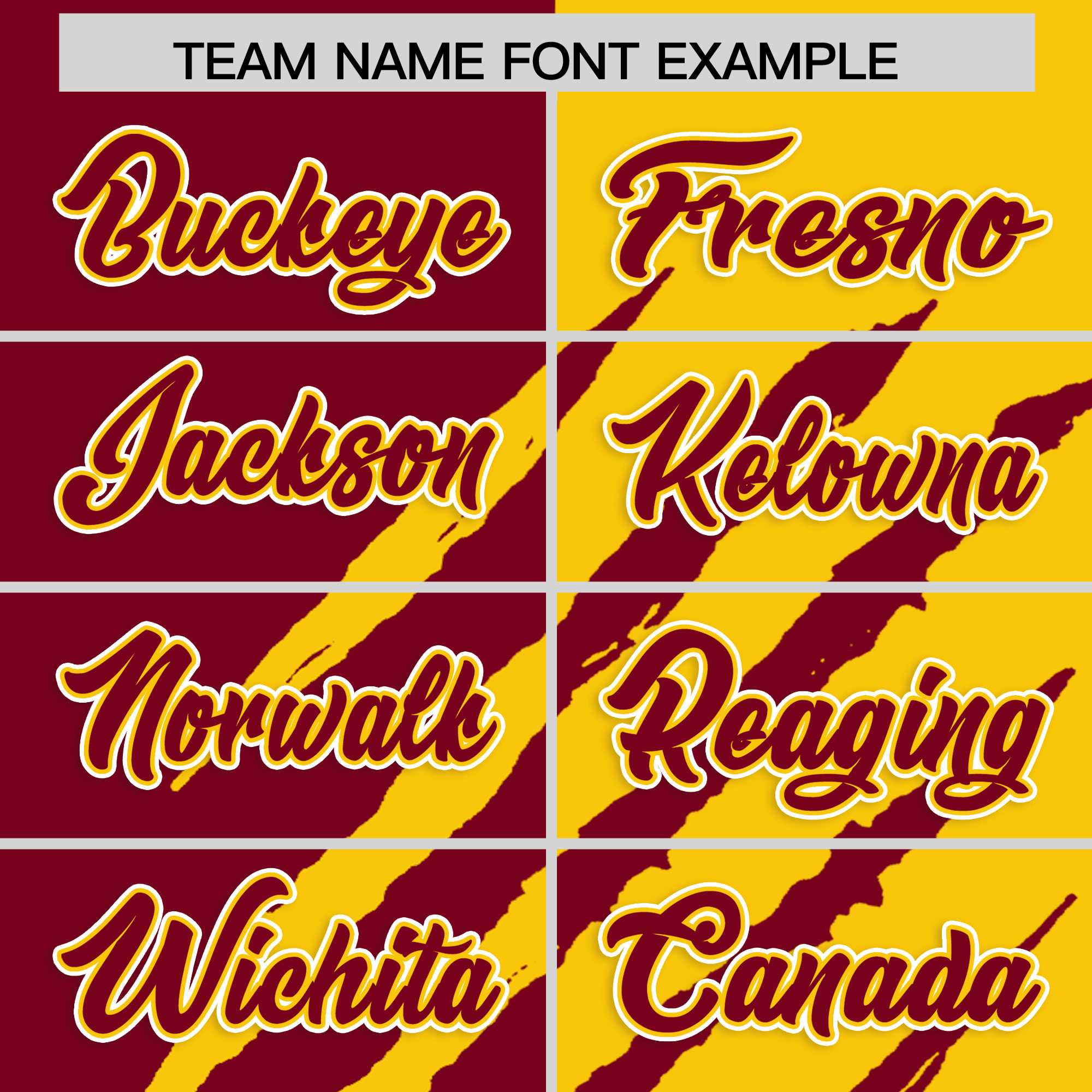 Custom Crimson Gold Split Tiger Claw Scratch Pattern Baseball Jersey