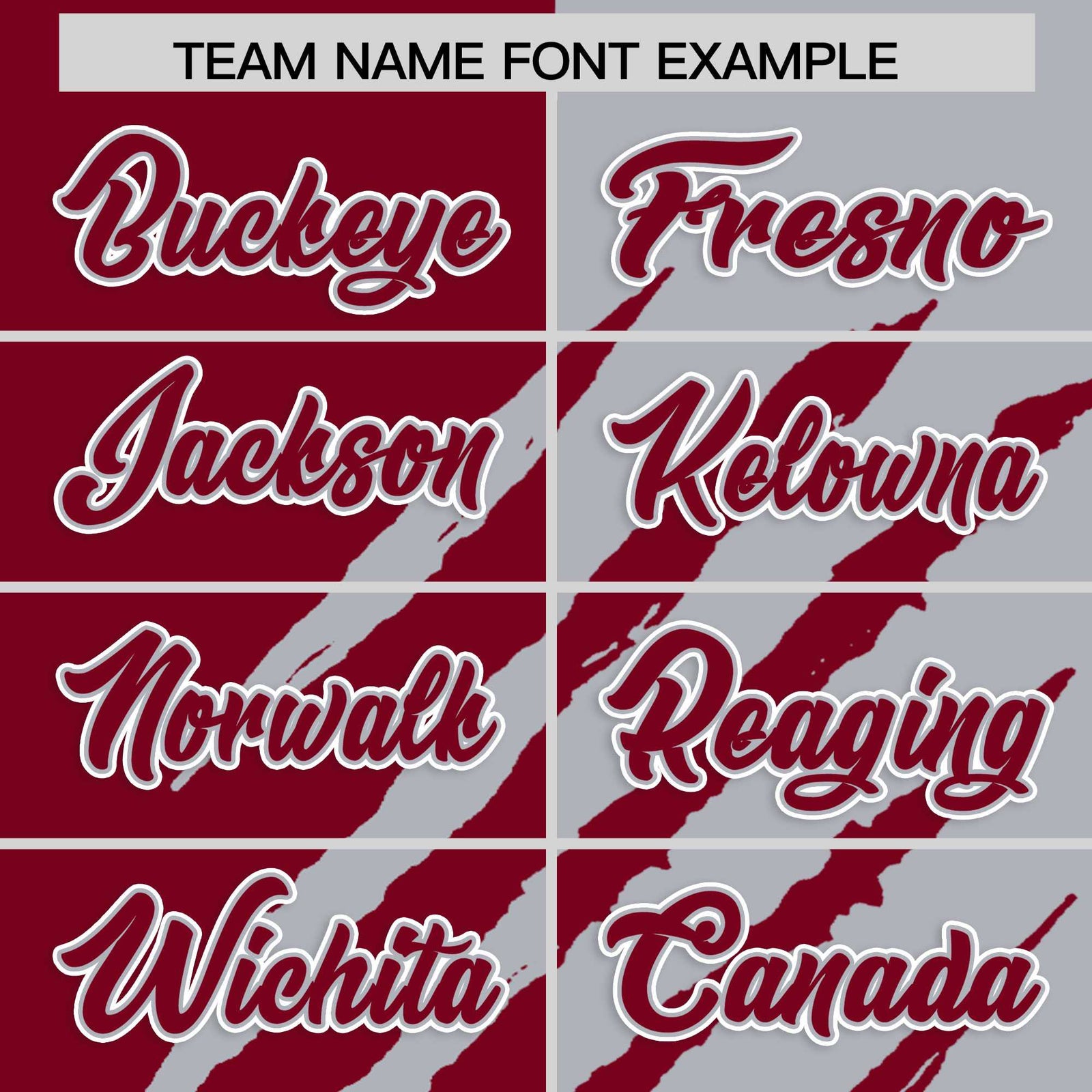 Custom Crimson Gray Split Tiger Claw Scratch Pattern Baseball Jersey