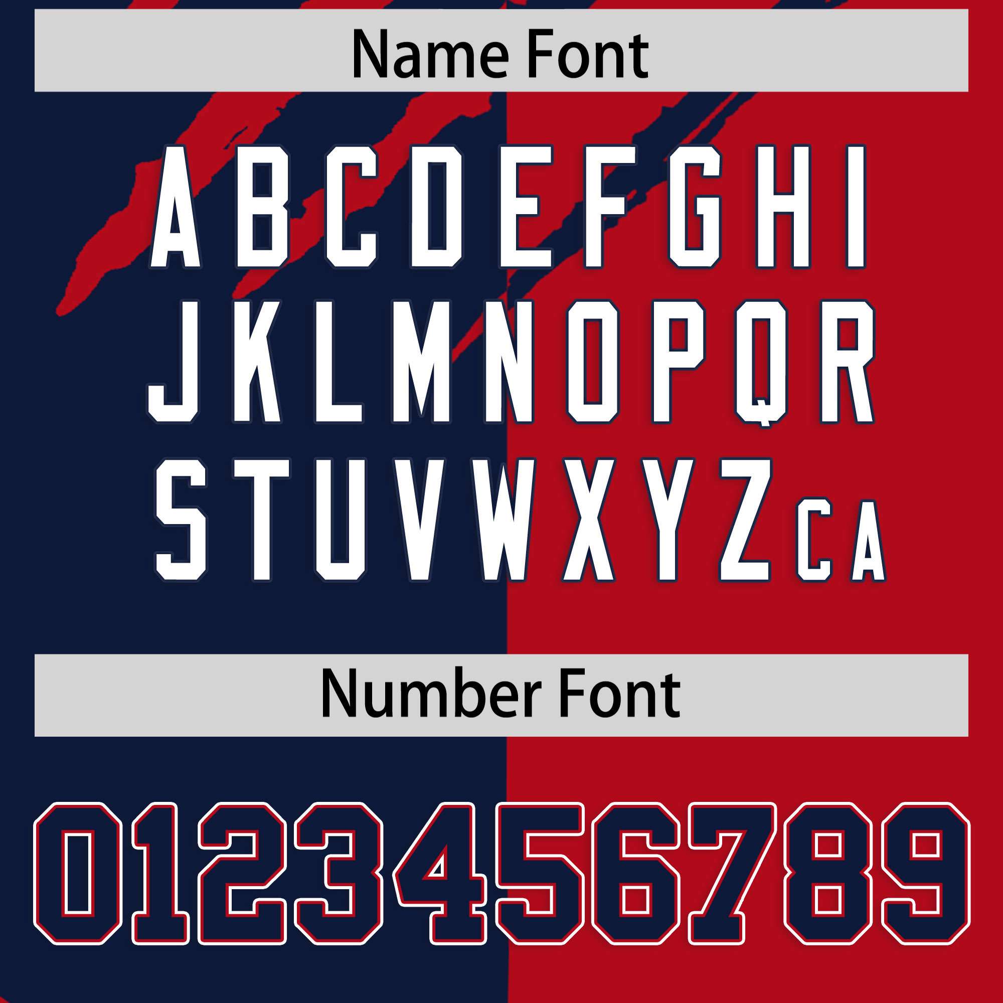 Custom Navy Red Split Tiger Claw Scratch Pattern Baseball Jersey