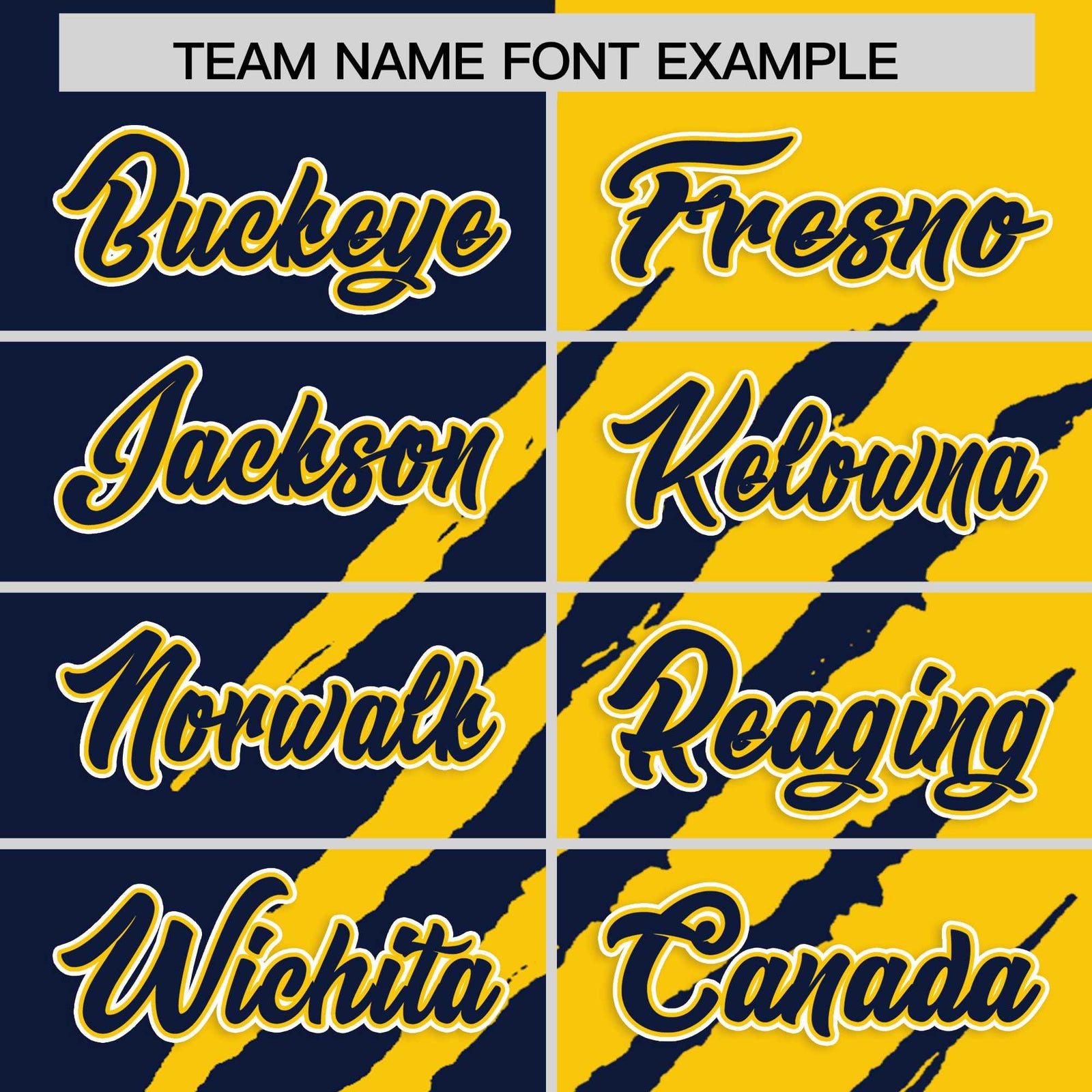 Custom Navy Gold Split Tiger Claw Scratch Pattern Baseball Jersey