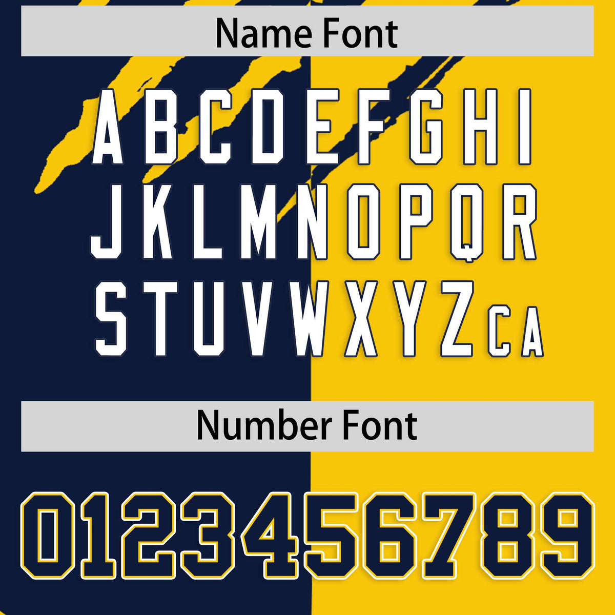 Custom Navy Gold Split Tiger Claw Scratch Pattern Baseball Jersey