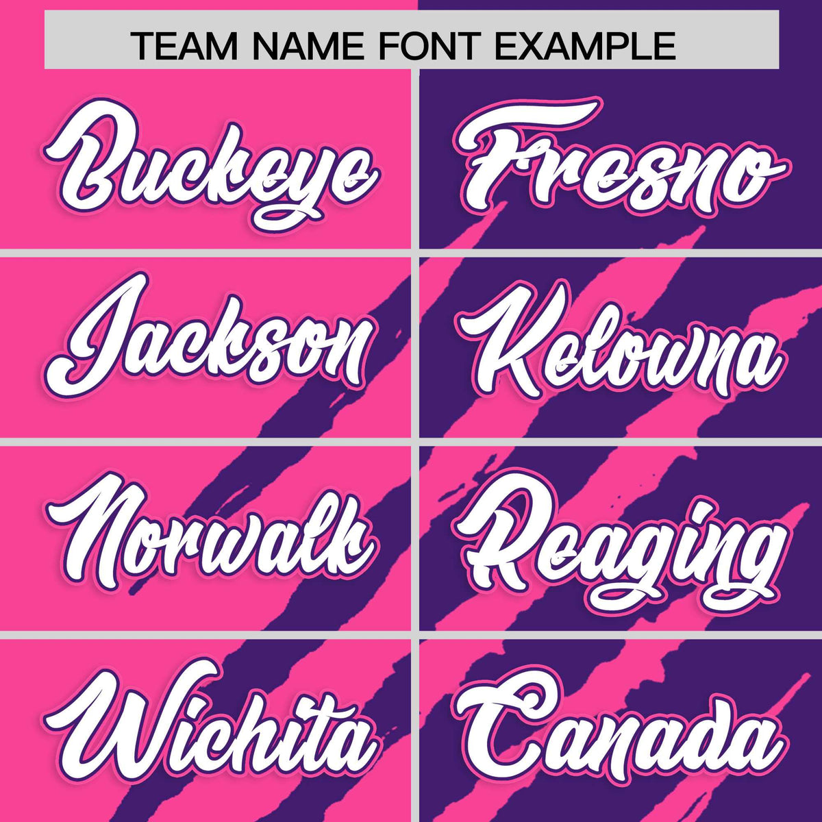 Custom Pink Purple Split Tiger Claw Scratch Pattern Baseball Jersey