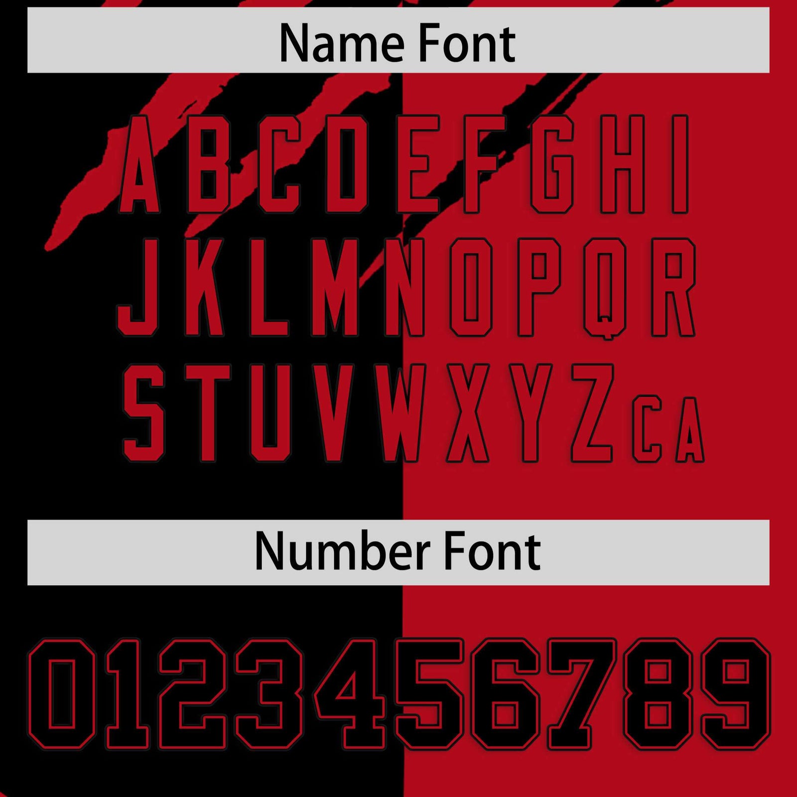 Custom Black Red Split Tiger Claw Scratch Pattern Baseball Jersey