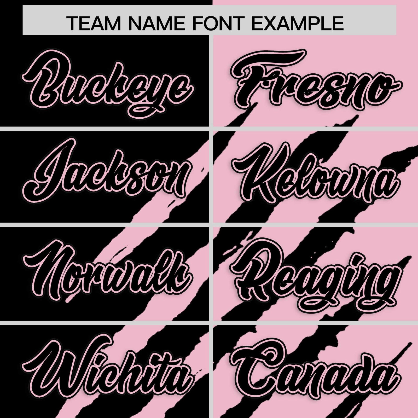 Custom Black Light Pink Split Tiger Claw Scratch Pattern Baseball Jersey