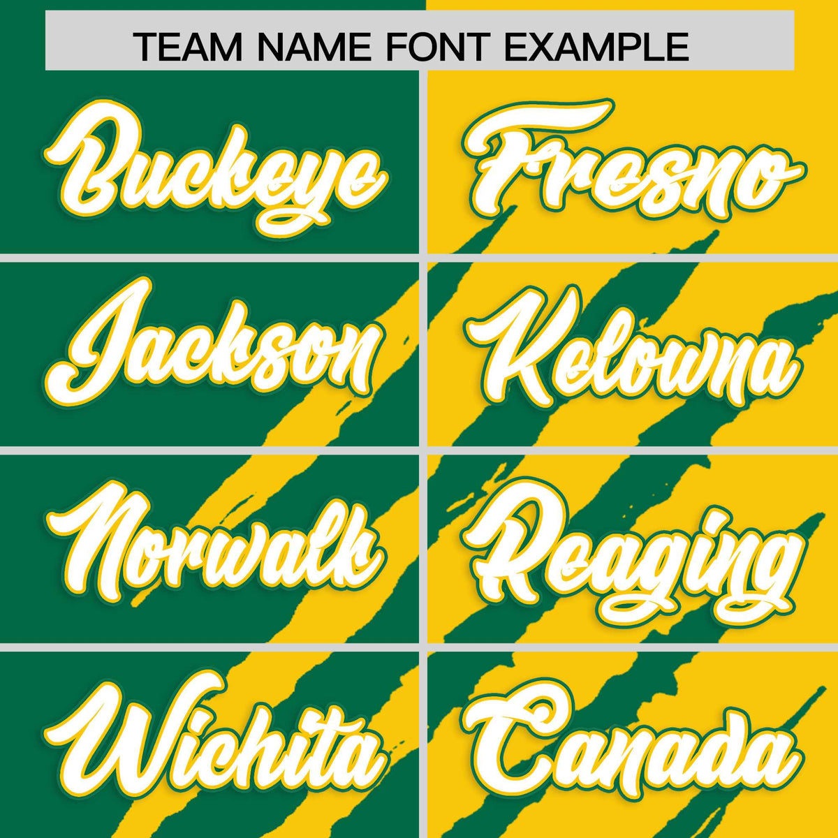 Custom Kelly Green Gold Split Tiger Claw Scratch Pattern Baseball Jersey