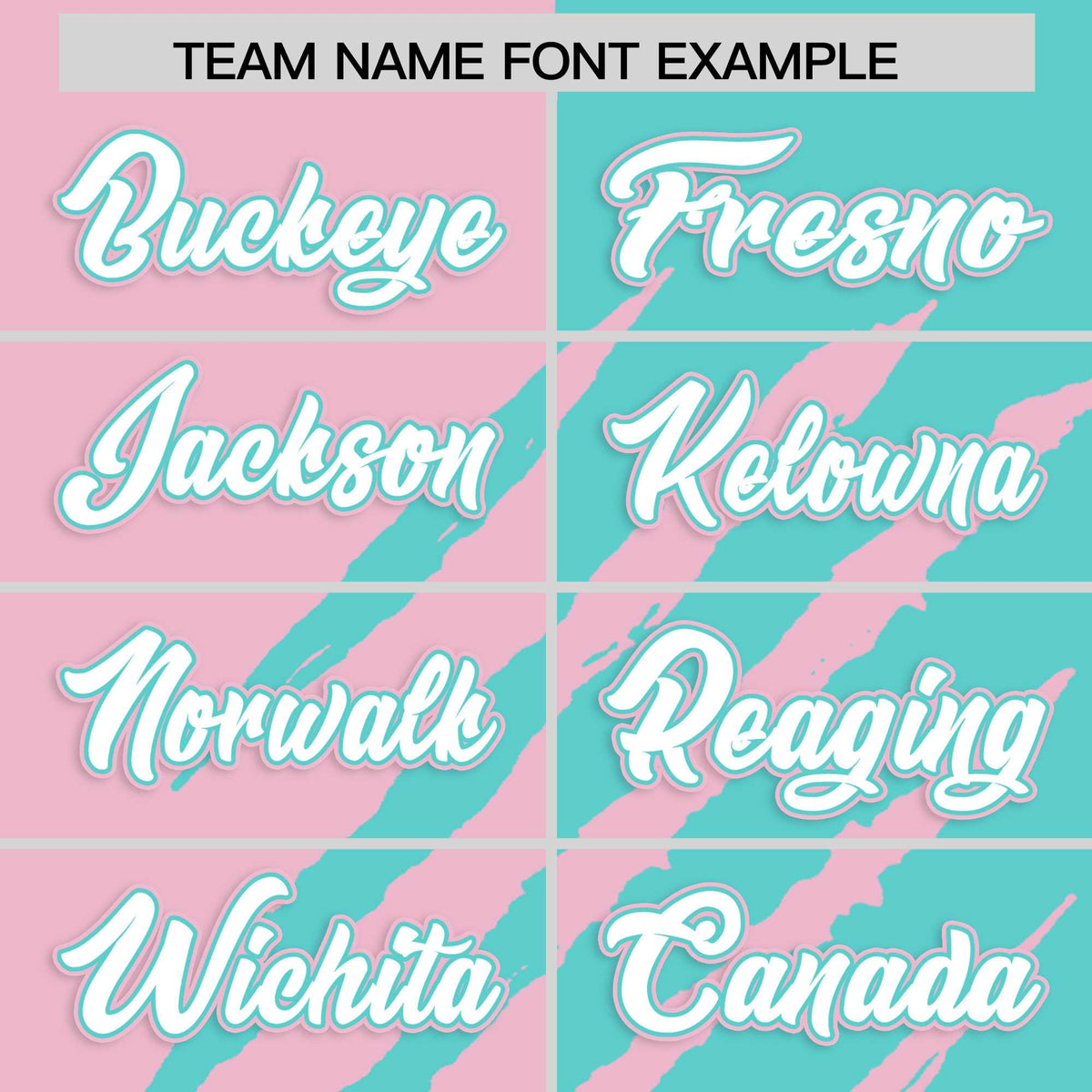 Custom Light Pink Bright Green Split Tiger Claw Scratch Pattern Baseball Jersey