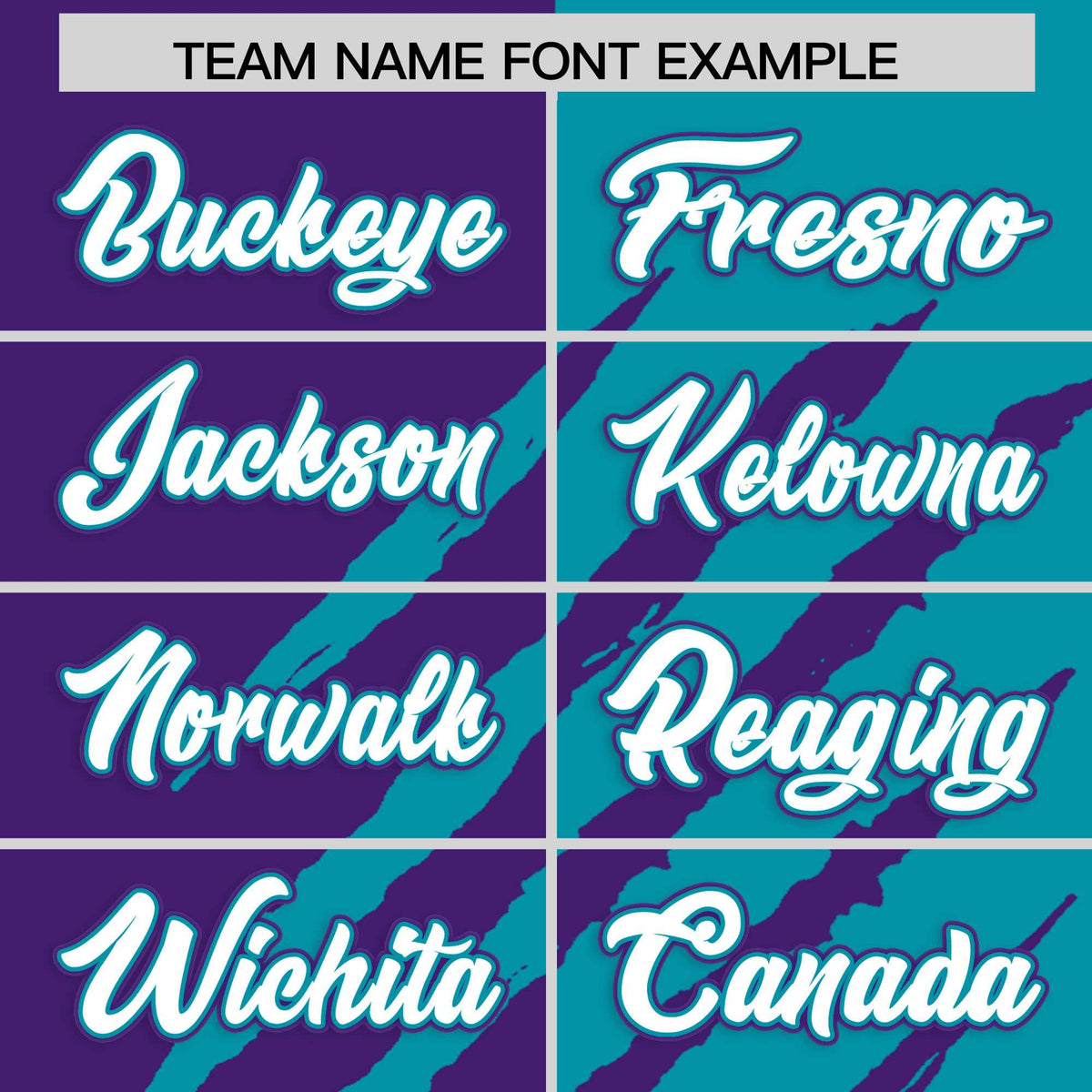 Custom Purple Teal Split Tiger Claw Scratch Pattern Baseball Jersey