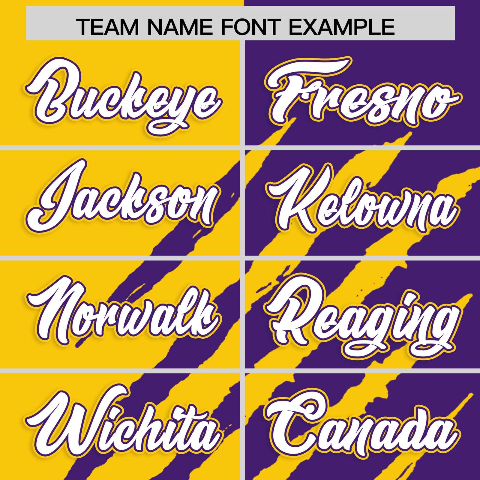 Custom Gold Purple Split Tiger Claw Scratch Pattern Baseball Jersey