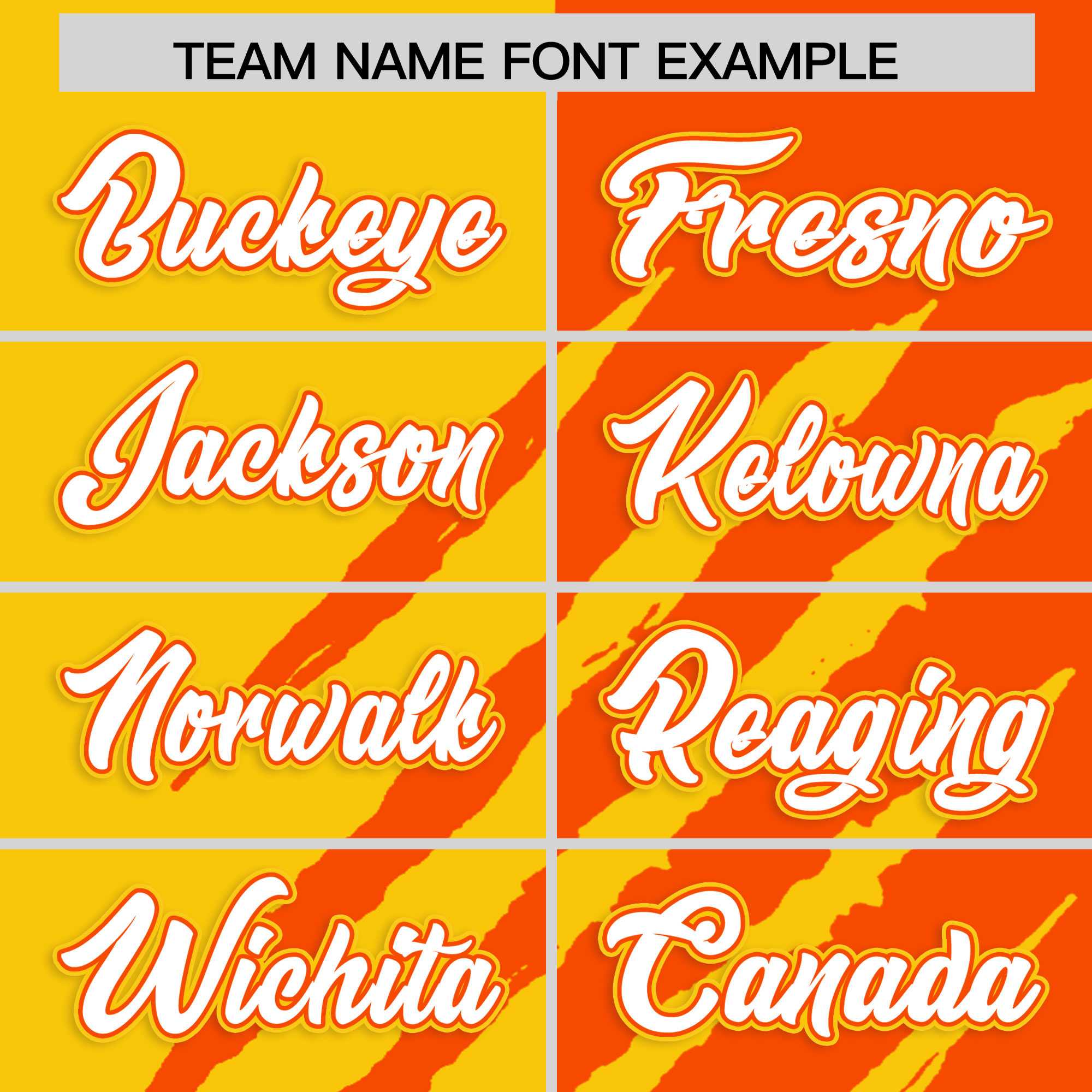 Custom Gold Orange Split Tiger Claw Scratch Pattern Baseball Jersey