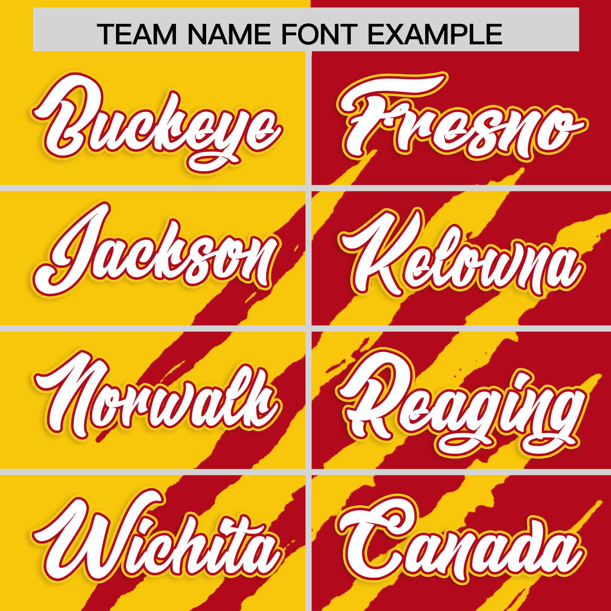 Custom Gold Red Split Tiger Claw Scratch Pattern Baseball Jersey