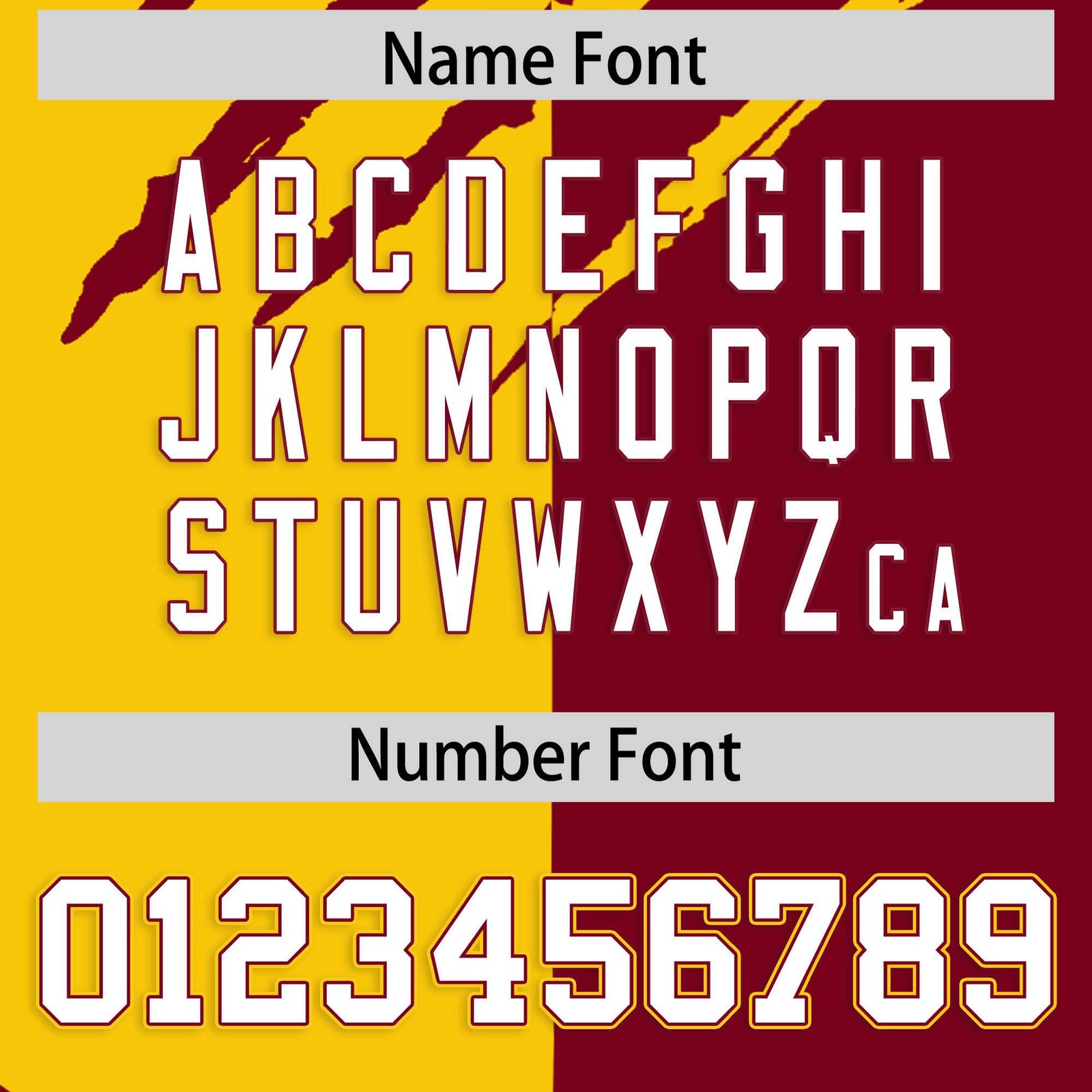 Custom Gold Crimson Split Tiger Claw Scratch Pattern Baseball Jersey